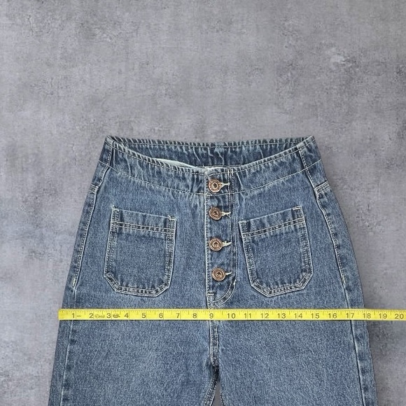 Princess Polly High Waist Button Up Straight Leg Jeans Sz: U/UK:6 / US: 2 /U: 34 - Picture 10 of 16